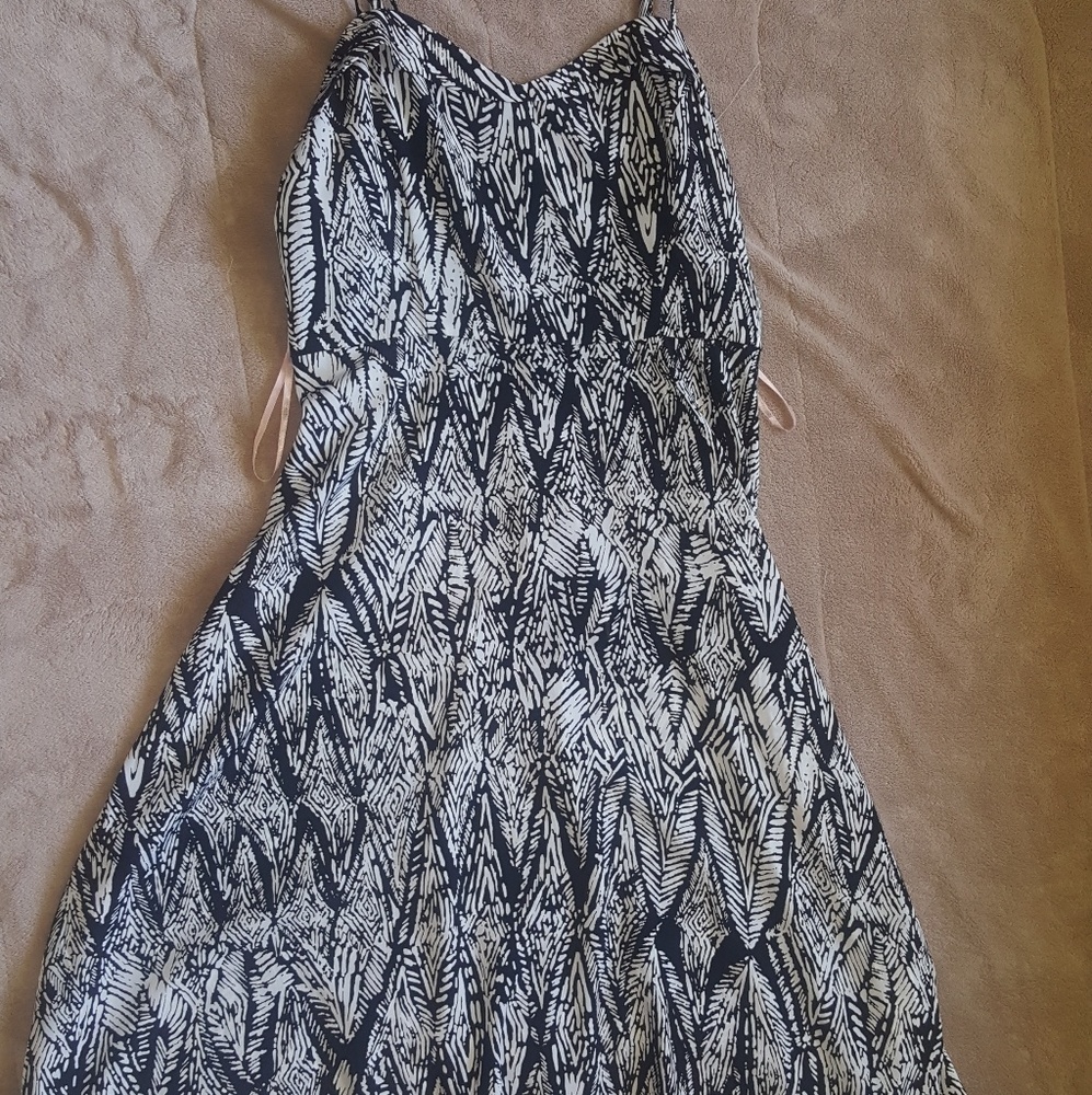 Black and white tribal design summer dress